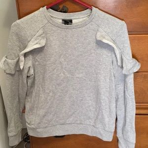 NWOT very soft ruffled gray Target sweatshirt